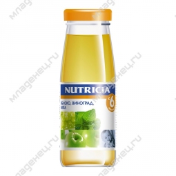 Сок Nutricia 175 мл Яблоко с виноградом и мятой (с 6 мес.)