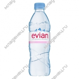 Негазированная минеральная вода Evian Эвиан Негазированная 0.5 л. (пластик)