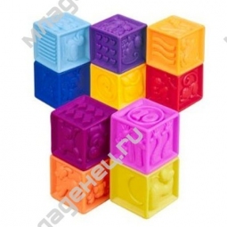 Развивающая игрушка B Dot Мягкие кубики One Two Squeeze от 6 мес.