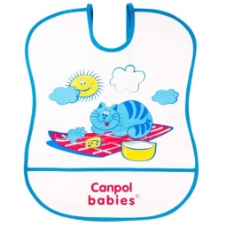 Нагрудник Canpol Babies Хлопок с полимерным покрытием (с 6 мес)